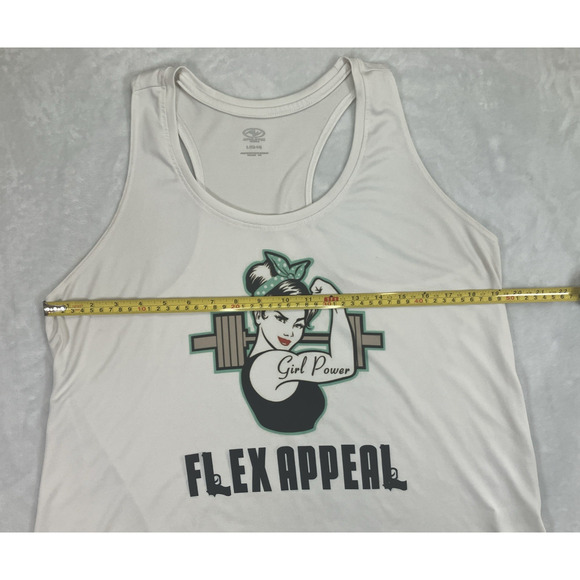 Flex Appeal Athletic Tank Top Gym Women’s Size Large 12/14 Graphic Girl Power - Picture 11 of 11